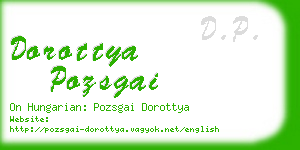 dorottya pozsgai business card